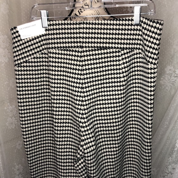 Ann Taylor Factory NWT Straight Crop High Rise Houndstooth Pants Size 14 - Picture 3 of 7